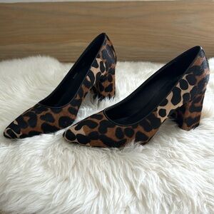 Aquatalia calf hair animal print pumps size 9.5